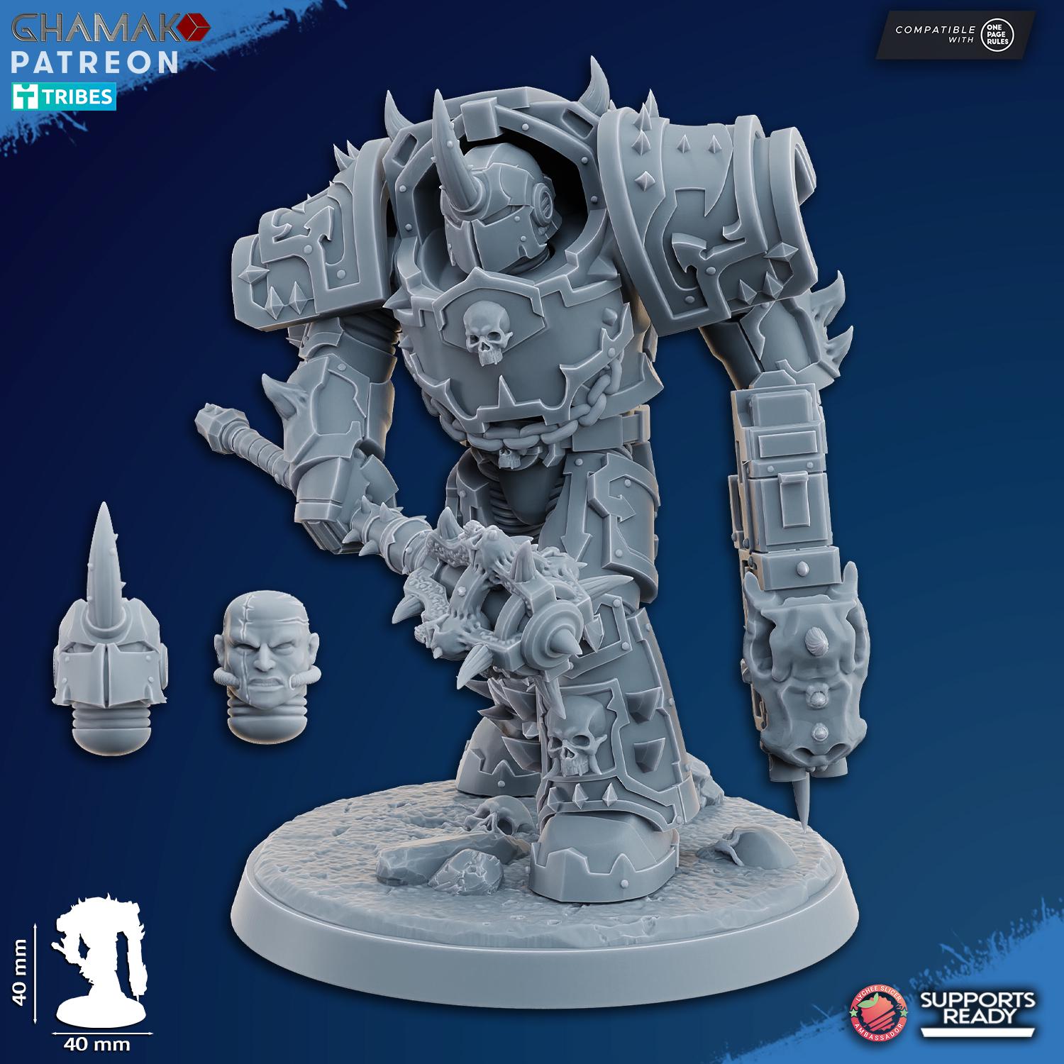Exterminator Lord of Chaos | Ghamak Heretic Knights | Wargaming | Proxies of Chaos | Knights of Chaos | Grimdark Heretics | Demon lord
