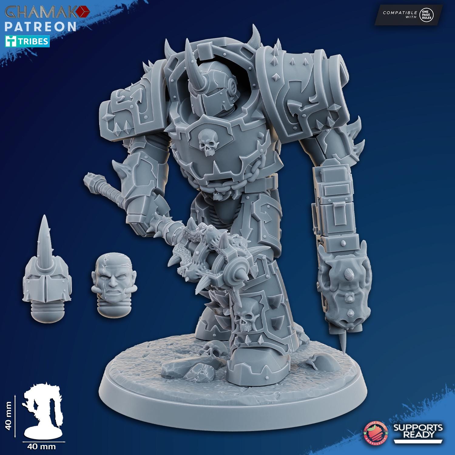 Exterminator Lord of Chaos | Ghamak Heretic Knights | Wargaming | Proxies of Chaos | Knights of Chaos | Grimdark Heretics | Demon lord