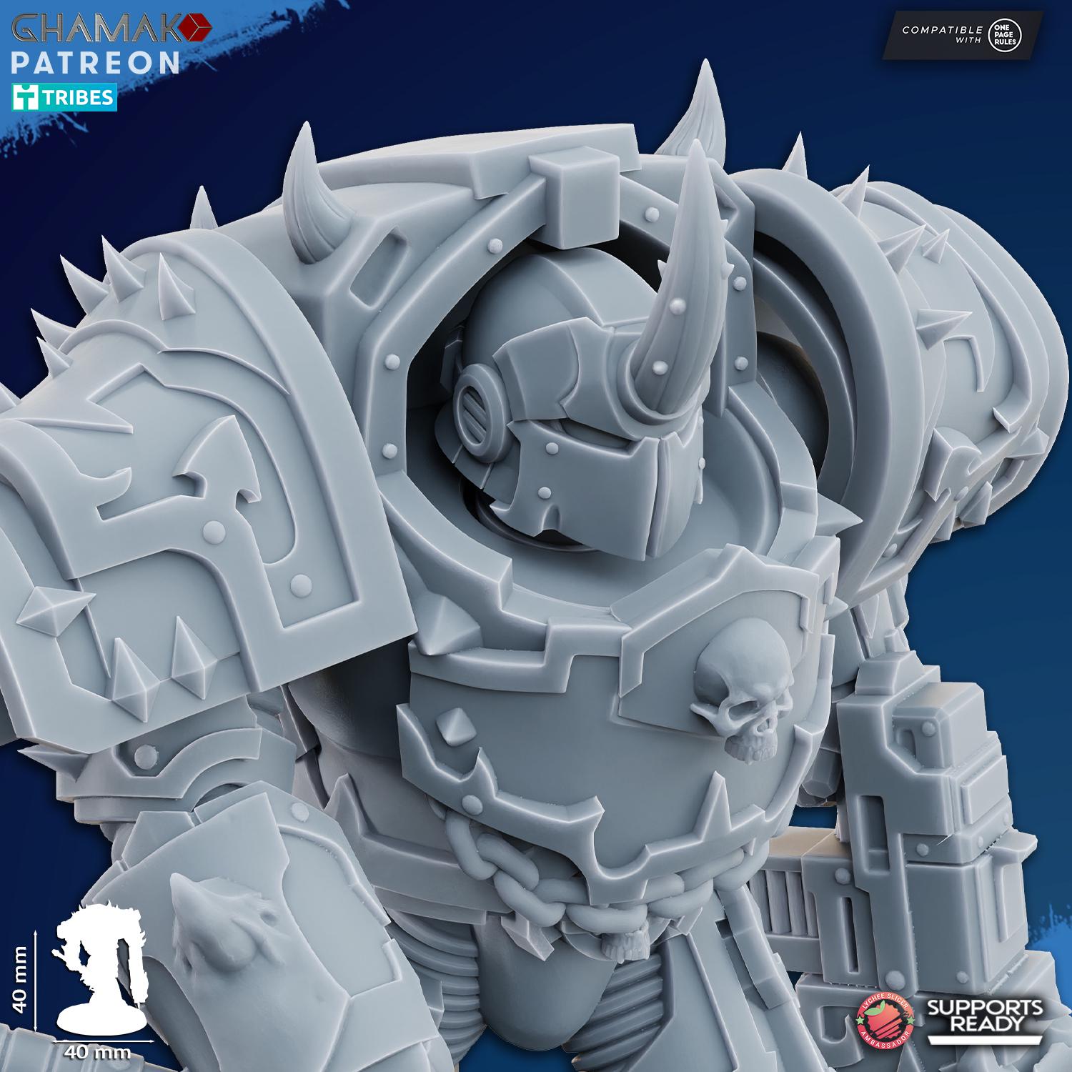 Exterminator Lord of Chaos | Ghamak Heretic Knights | Wargaming | Proxies of Chaos | Knights of Chaos | Grimdark Heretics | Demon lord