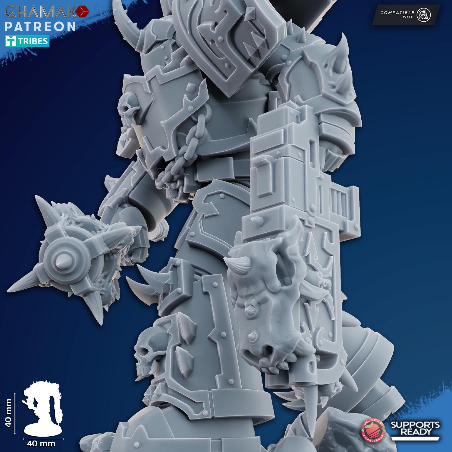 Exterminator Lord of Chaos | Ghamak Heretic Knights | Wargaming | Proxies of Chaos | Knights of Chaos | Grimdark Heretics | Demon lord