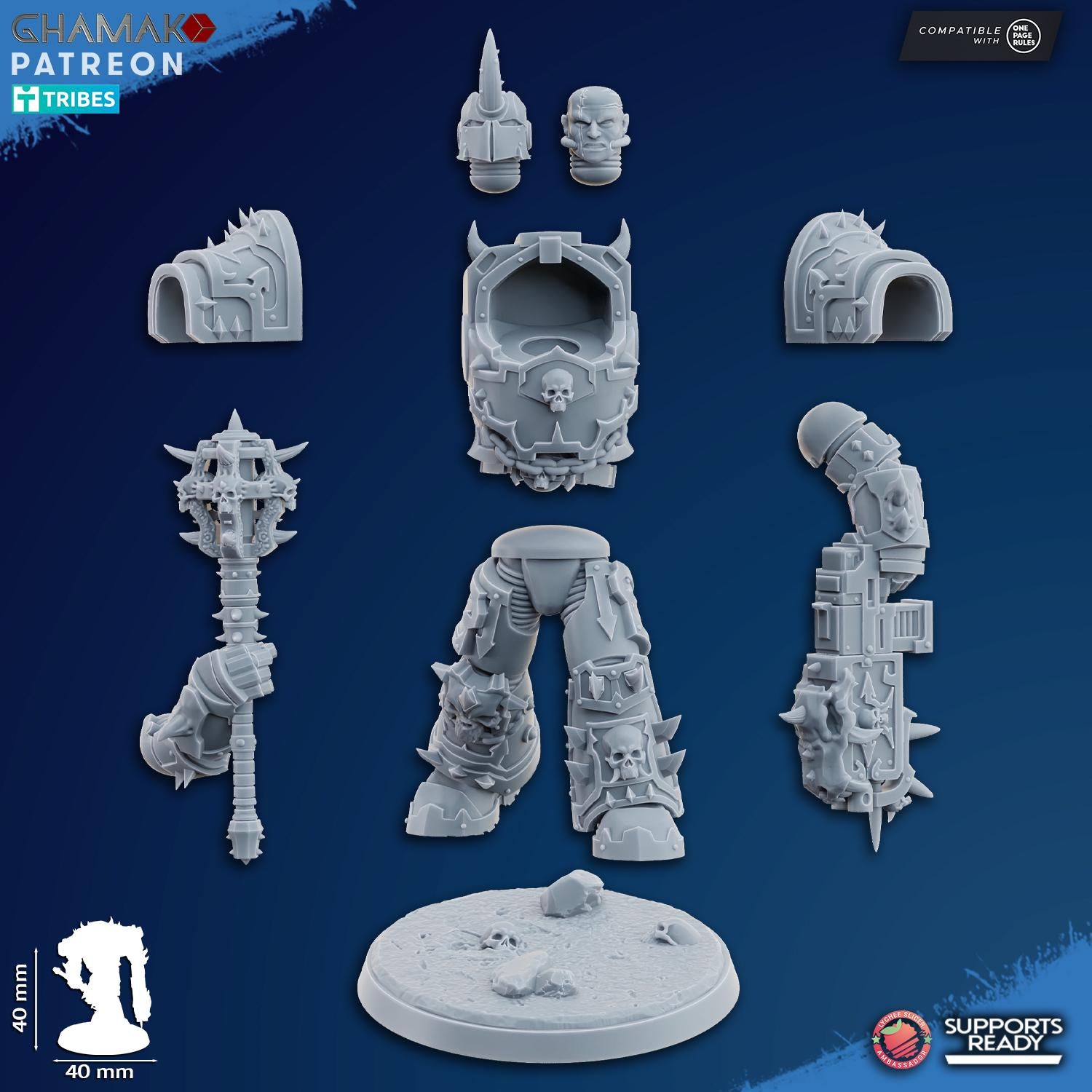Exterminator Lord of Chaos | Ghamak Heretic Knights | Wargaming | Proxies of Chaos | Knights of Chaos | Grimdark Heretics | Demon lord