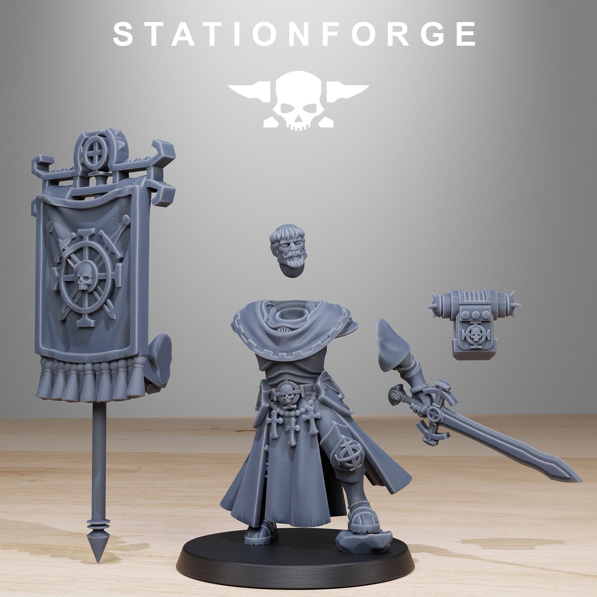Vodalites Flag Bearer | Station Forge | Wargaming | Tabletop miniatures | Grim dark future wargames