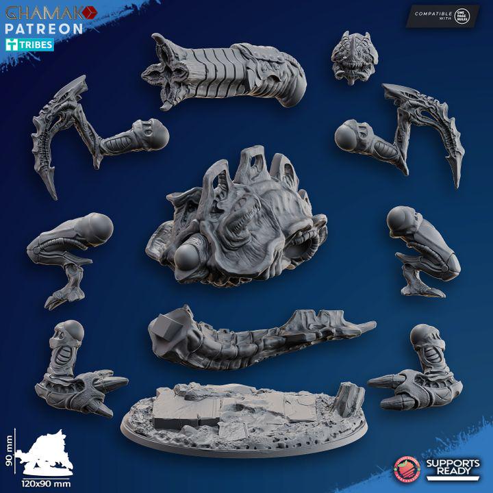 Plasmatic Hulk | Ghamak Cosmic Devourer | Wargaming | Alien Swarm Proxies | Alien Hive | Xenomorph Grimdark Devourer |
