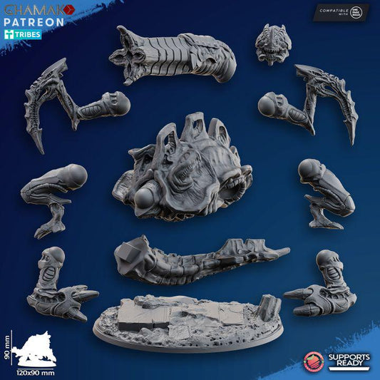 Plasmatic Hulk | Ghamak Cosmic Devourer | Wargaming | Alien Swarm Proxies | Alien Hive | Xenomorph Grimdark Devourer |