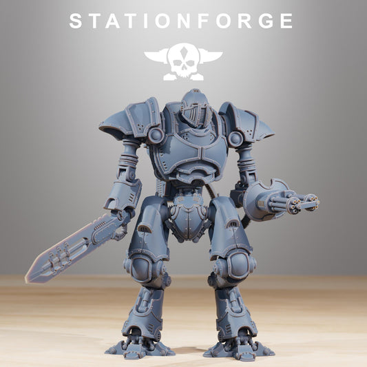 Scavenger Armageddon | Station Forge | Wargaming Miniature | Grimdark Future | Sci-fi Commander of Robots | Scavenger Champion