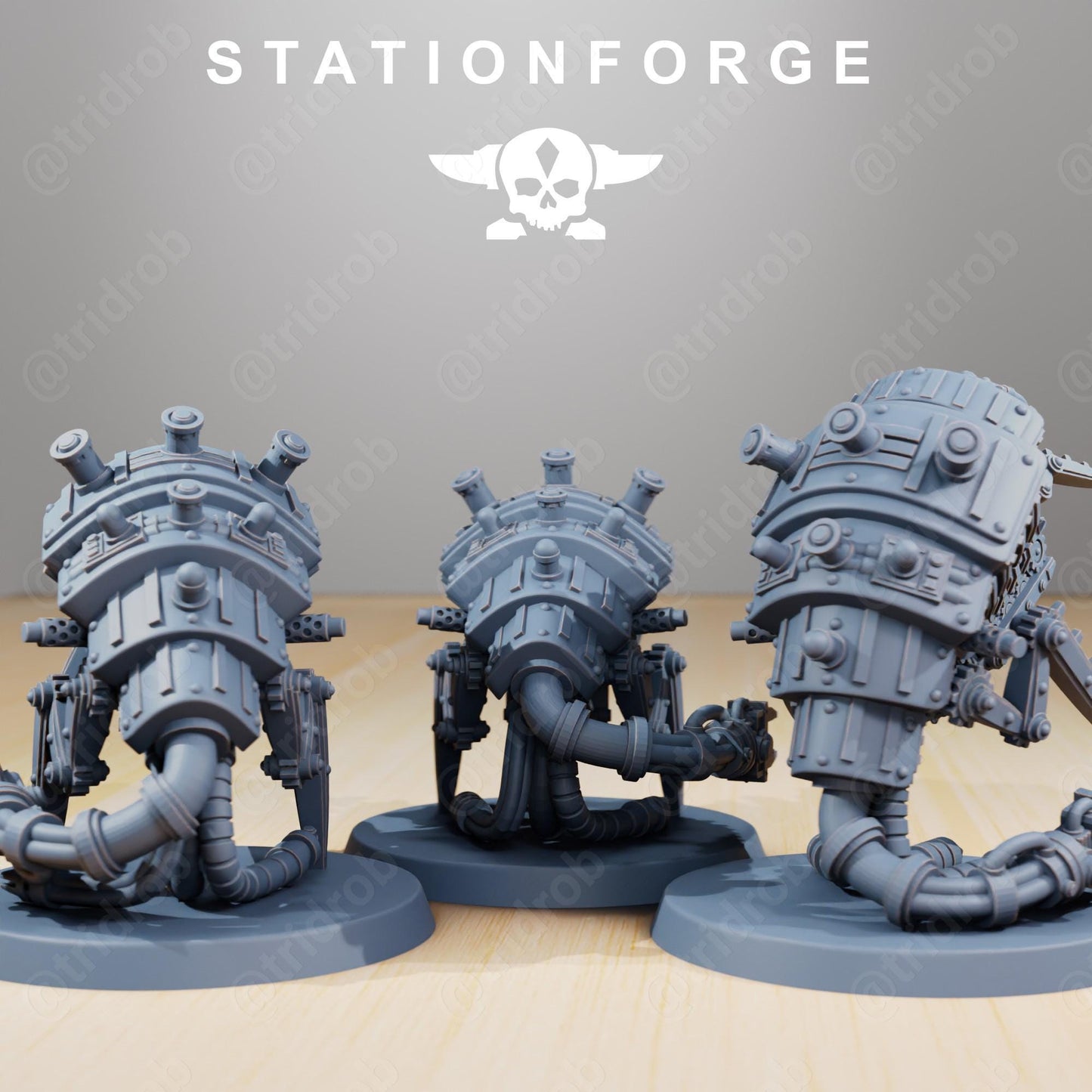 Scavenger Assassinators | Station Forge | Wargaming Miniature | Grimdark Future | Sci-fi Commander of Robots | Scavenger Champion