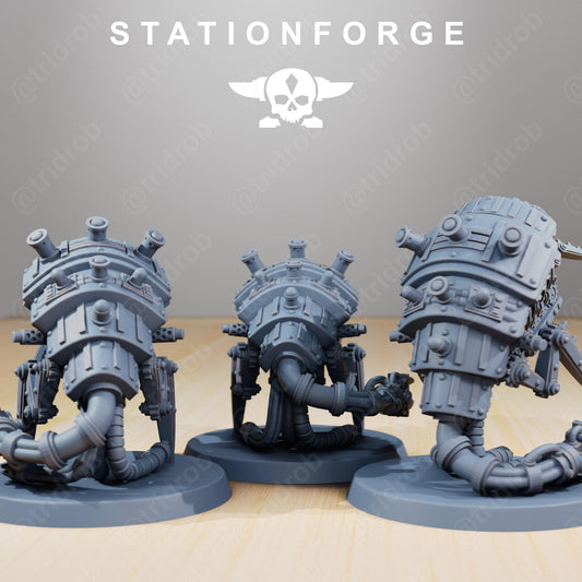 Scavenger Assassinators | Station Forge | Wargaming Miniature | Grimdark Future | Sci-fi Commander of Robots | Scavenger Champion