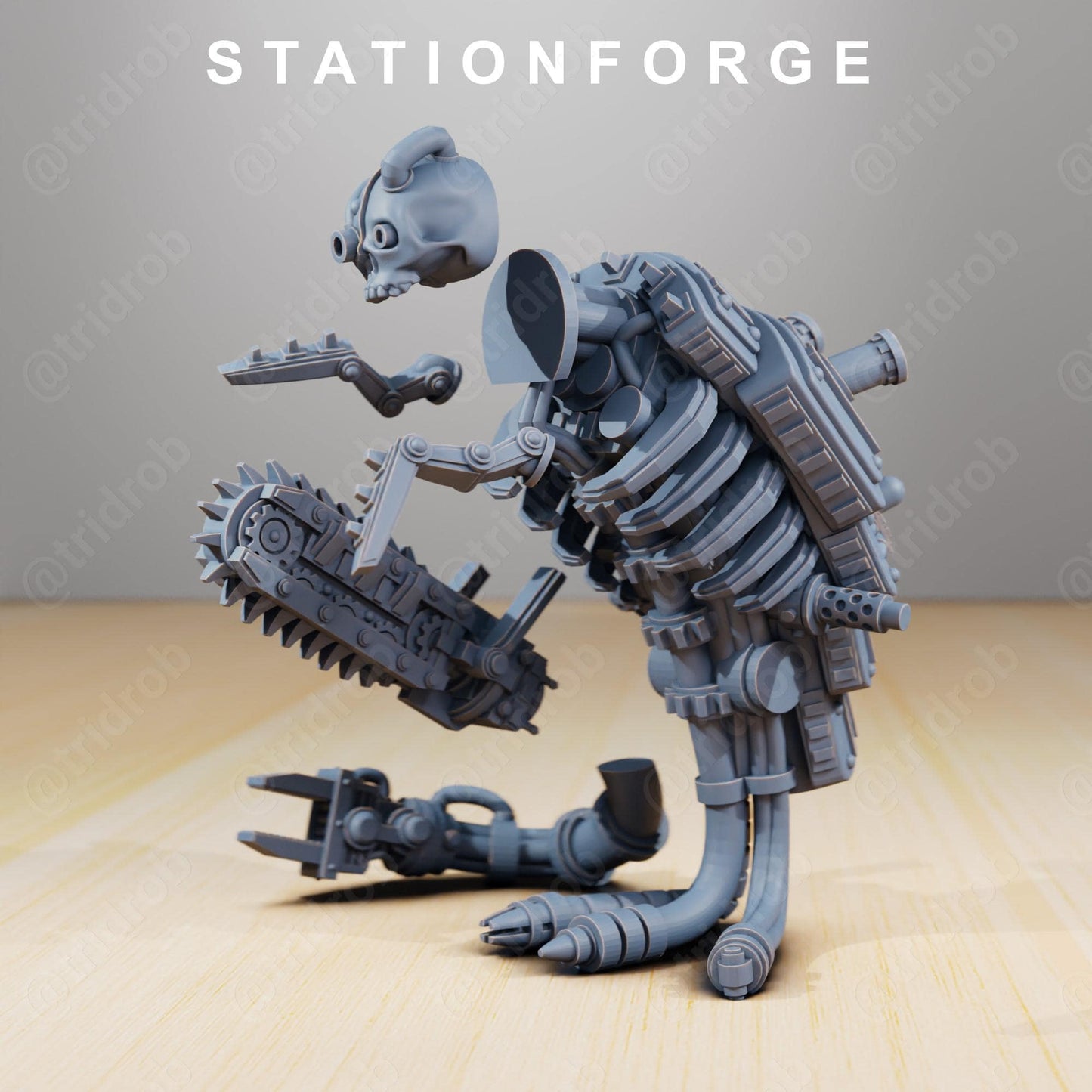 Scavenger Assassinators | Station Forge | Wargaming Miniature | Grimdark Future | Sci-fi Commander of Robots | Scavenger Champion
