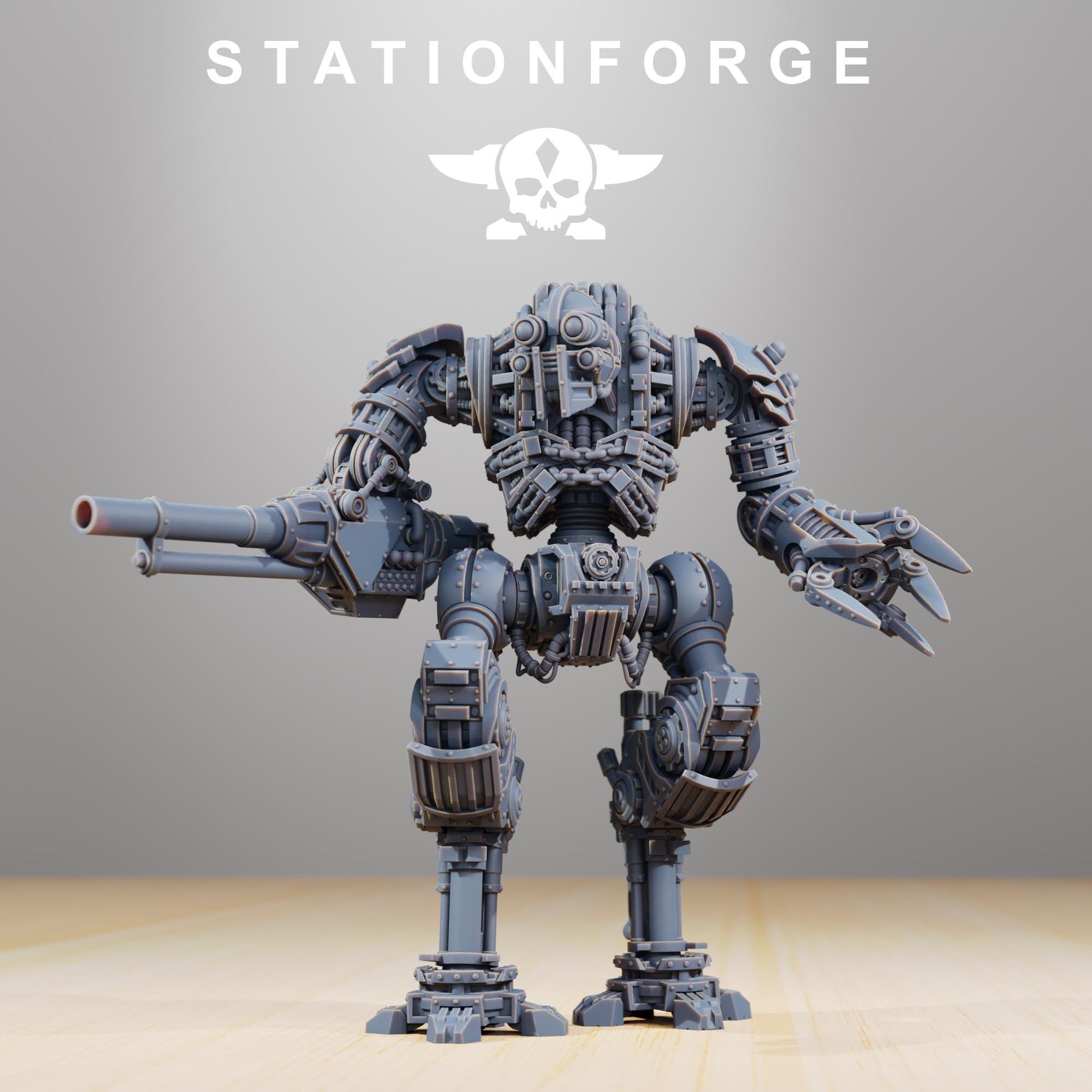 Scavenger Defender Mk1 | Station Forge | Wargaming Miniature | Grimdark Future | Sci-fi Commander of Robots | Scavenger Champion