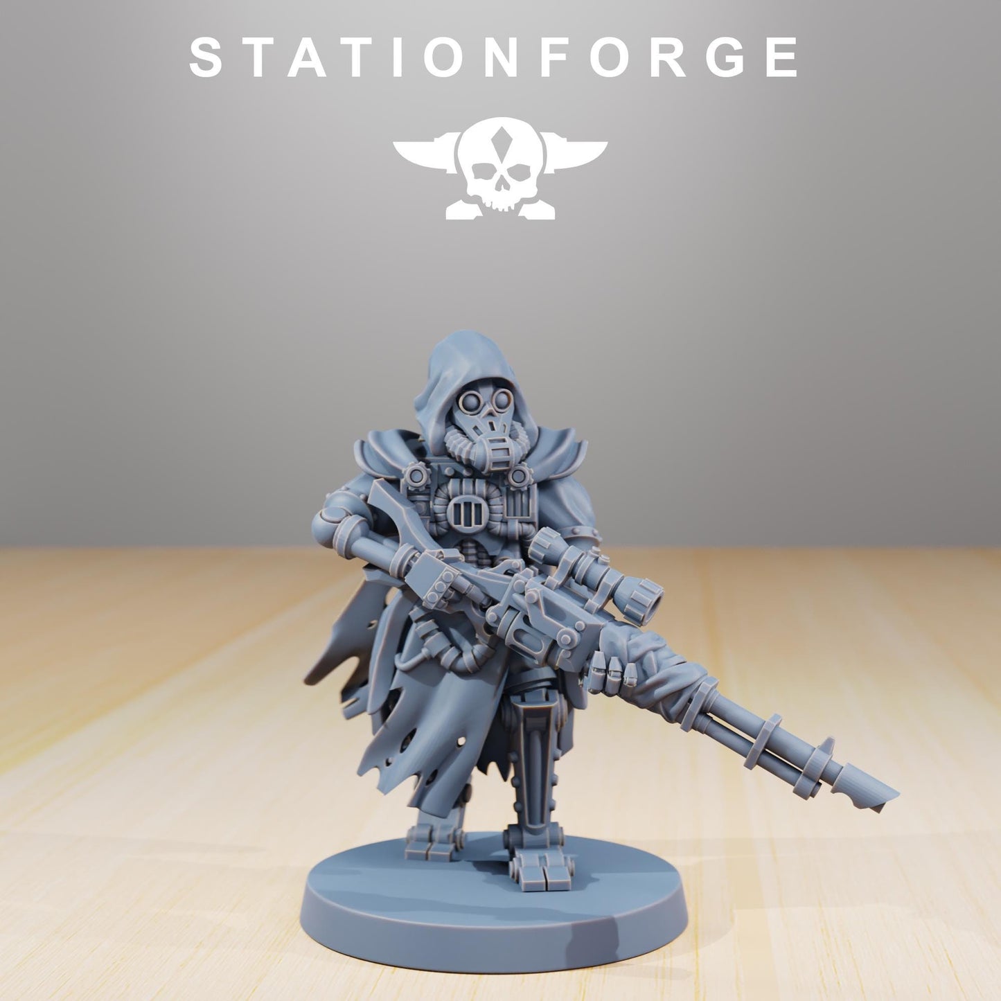 Scavenger Defender Mk1 | Station Forge | Wargaming Miniature | Grimdark Future | Sci-fi Commander of Robots | Scavenger Champion