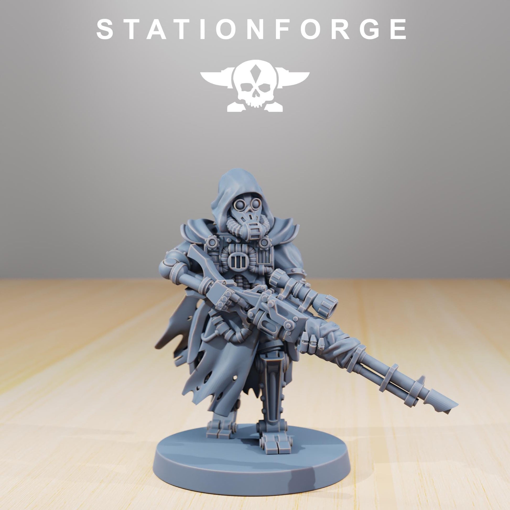 Scavenger Defender Mk1 | Station Forge | Wargaming Miniature | Grimdark Future | Sci-fi Commander of Robots | Scavenger Champion