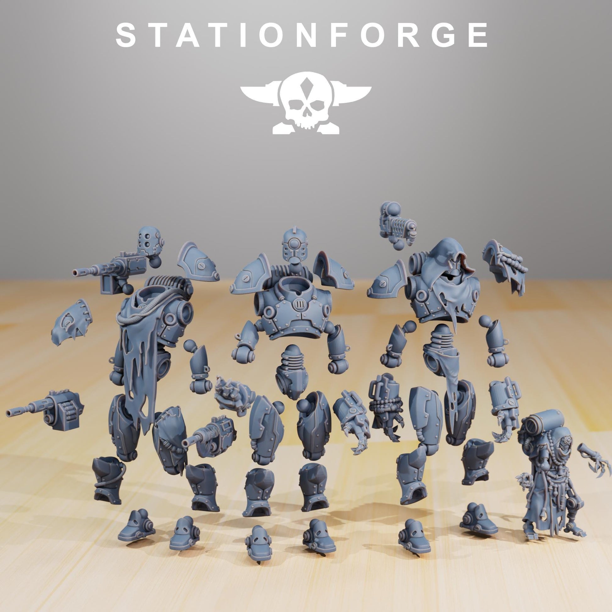 Scavenger Droitex Mk2 | Station Forge | Wargaming Miniature | Grimdark Future | Sci-fi Commander of Robots | Scavenger Champion
