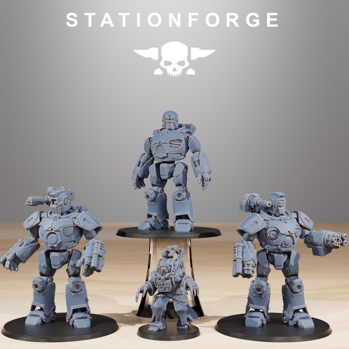 Scavenger Droitex Mk3 | Station Forge | Wargaming Miniature | Grimdark Future | Sci-fi Commander of Robots | Scavenger Champion