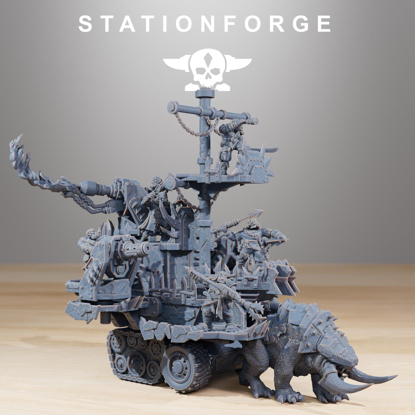 Orkaz Death Mounta | Orkaz | Orc | Grimdark Future | Sci Fi | Space | Table Top | Station Forge | tabletop Wargaming | High Quality Minis