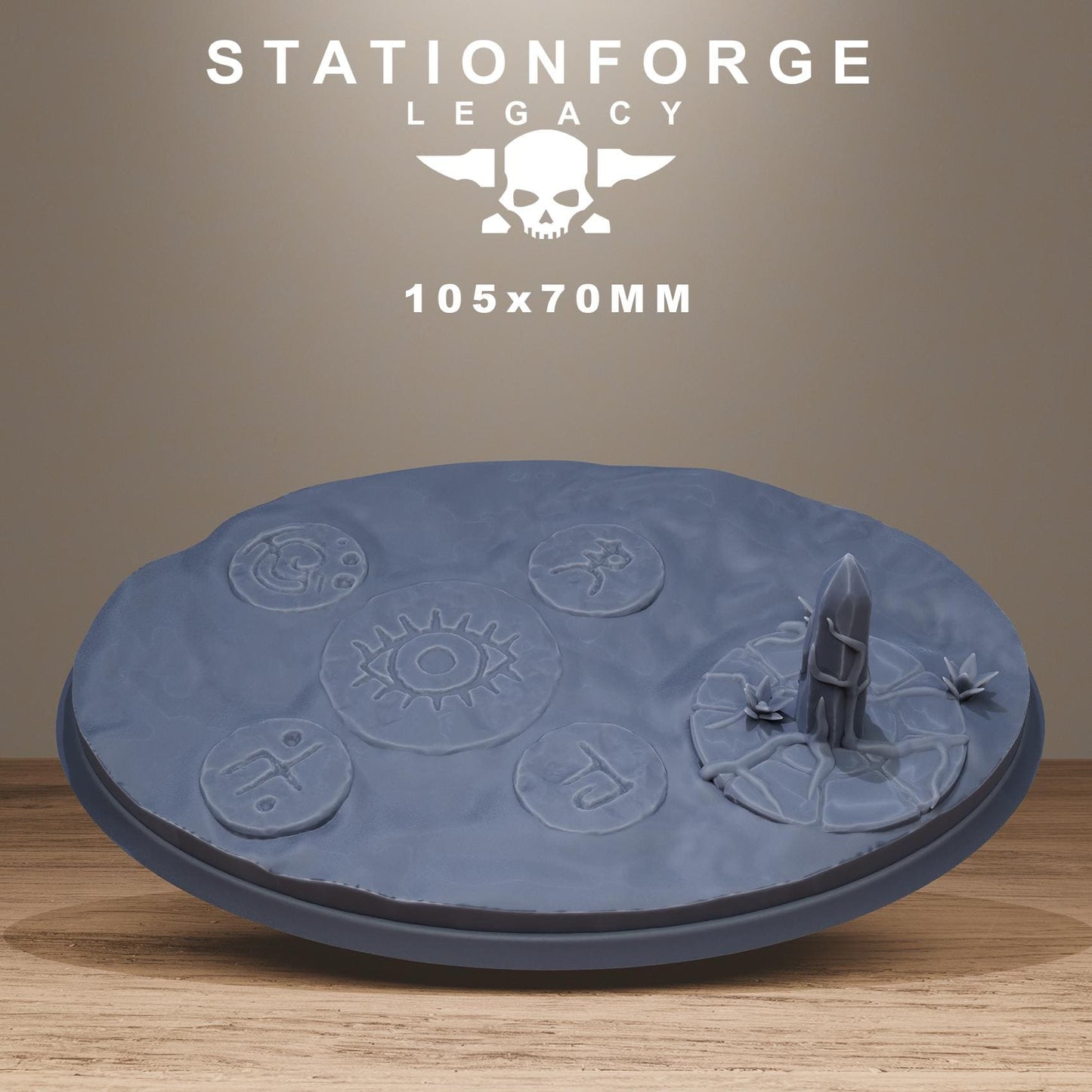 Mystic Bases – 3D Printed Resin Miniature Bases for DnD, TTRPGs, Wargaming | 25mm, 32mm, 40mm+ | Handmade & Solar-Powered