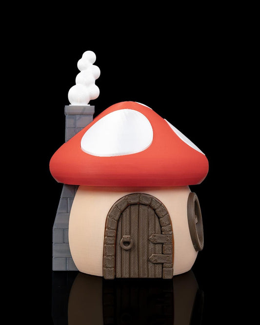 Magical Mushroom Fairy House | 3D Printed Fairy Cottage | Enchanted Mushroom Home | Fantasy Decor for Cosplay | Whimsical Home Accent