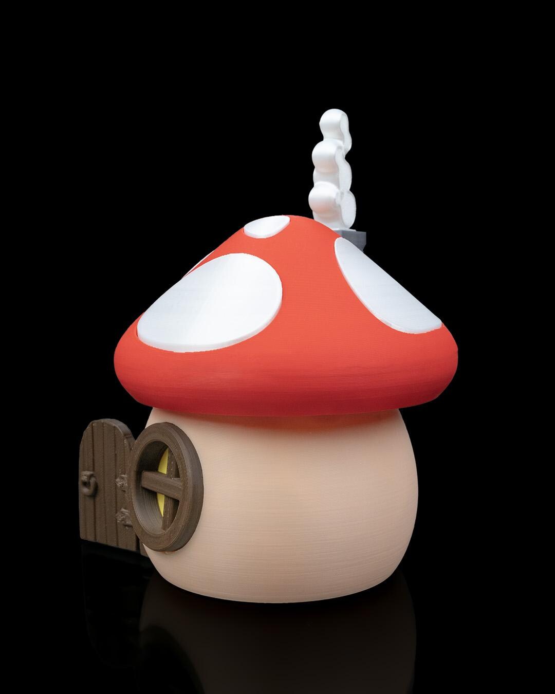 Magical Mushroom Fairy House | 3D Printed Fairy Cottage | Enchanted Mushroom Home | Fantasy Decor for Cosplay | Whimsical Home Accent