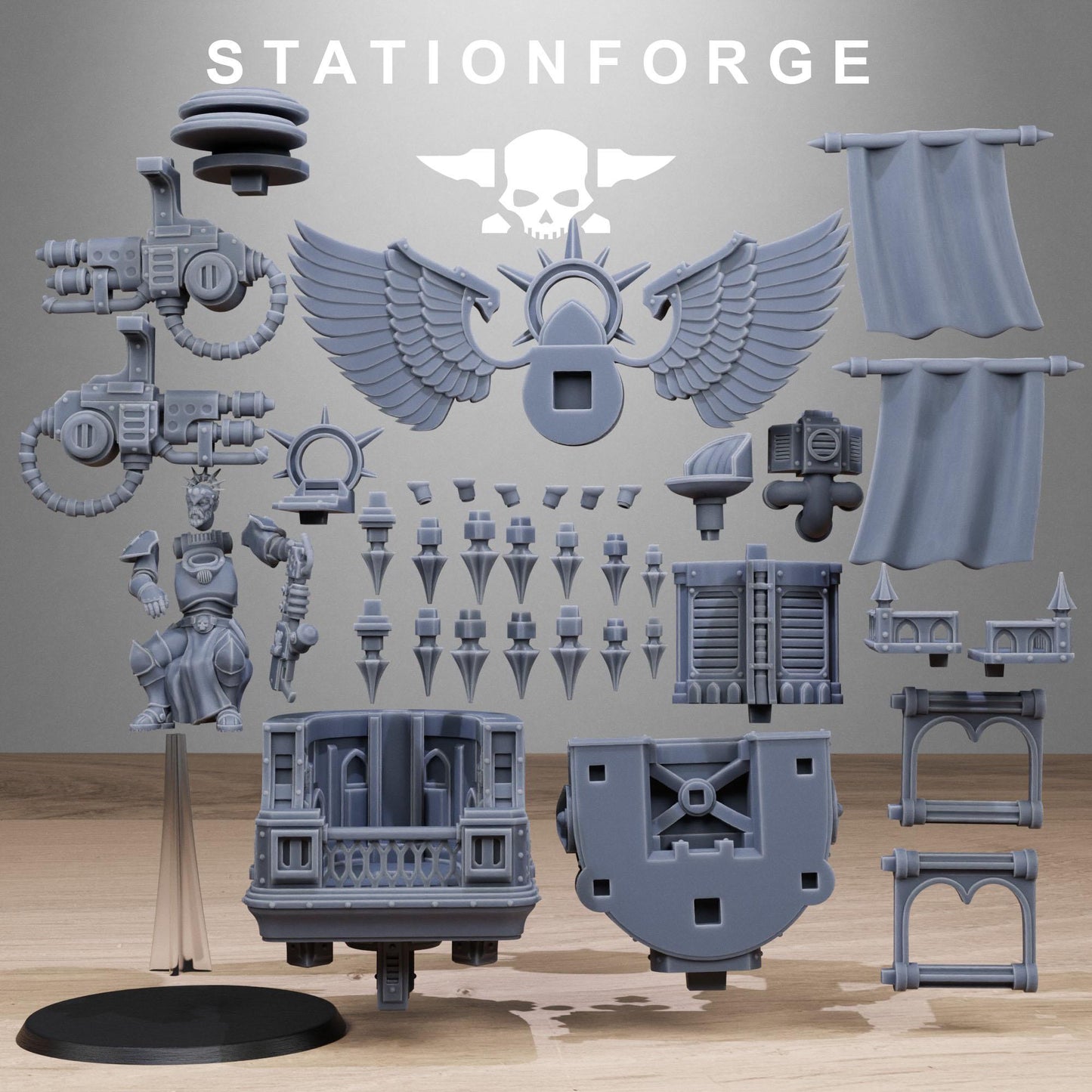 Vodalites Flying Throne | Station Forge | Wargaming | Tabletop miniatures | Grim dark future wargames