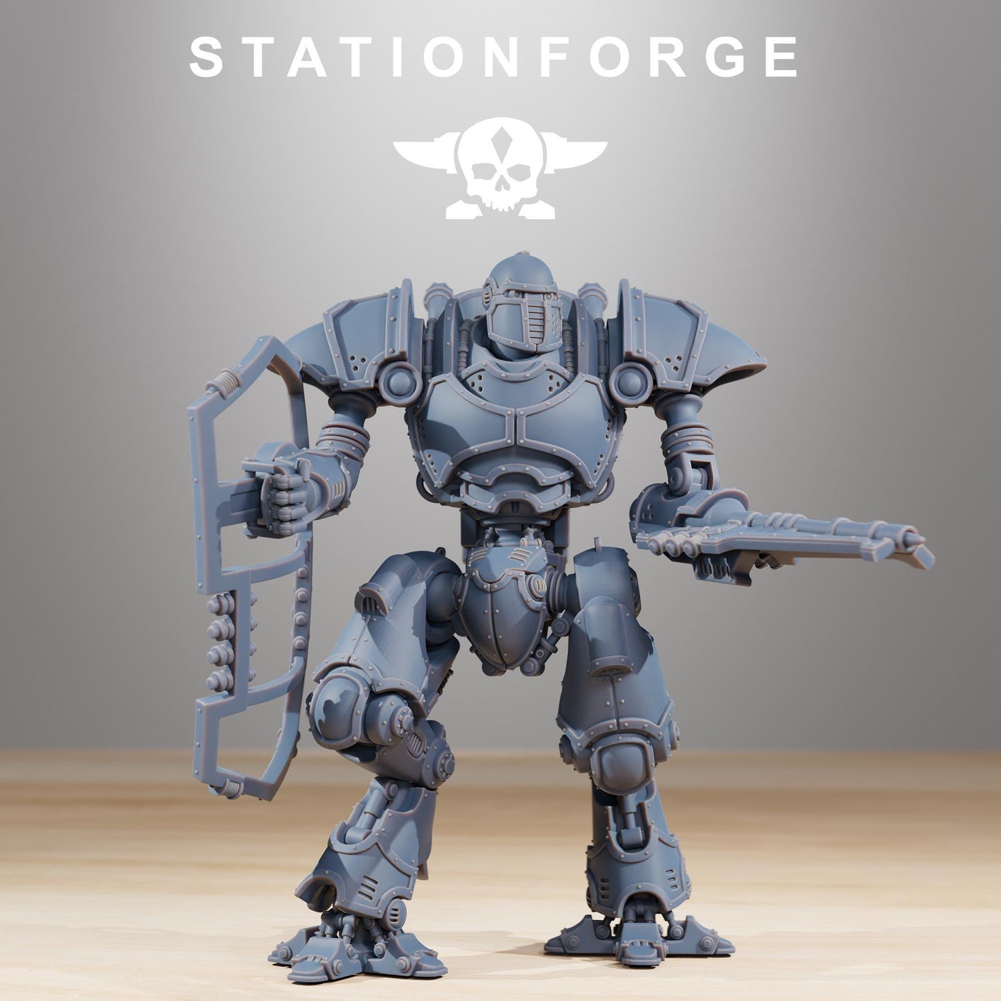 Scavenger Armageddon | Station Forge | Wargaming Miniature | Grimdark Future | Sci-fi Commander of Robots | Scavenger Champion