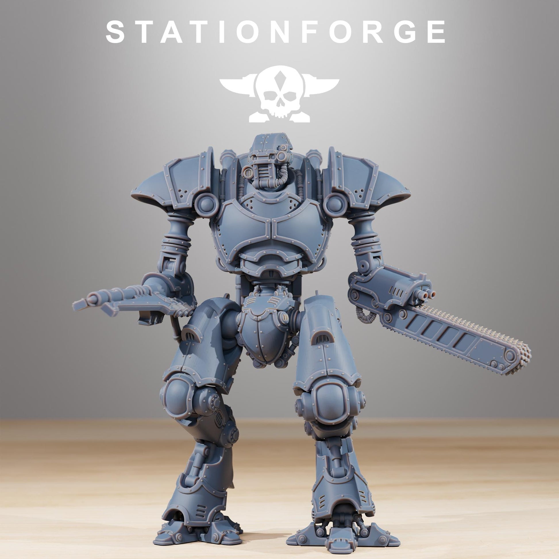 Scavenger Armageddon | Station Forge | Wargaming Miniature | Grimdark Future | Sci-fi Commander of Robots | Scavenger Champion