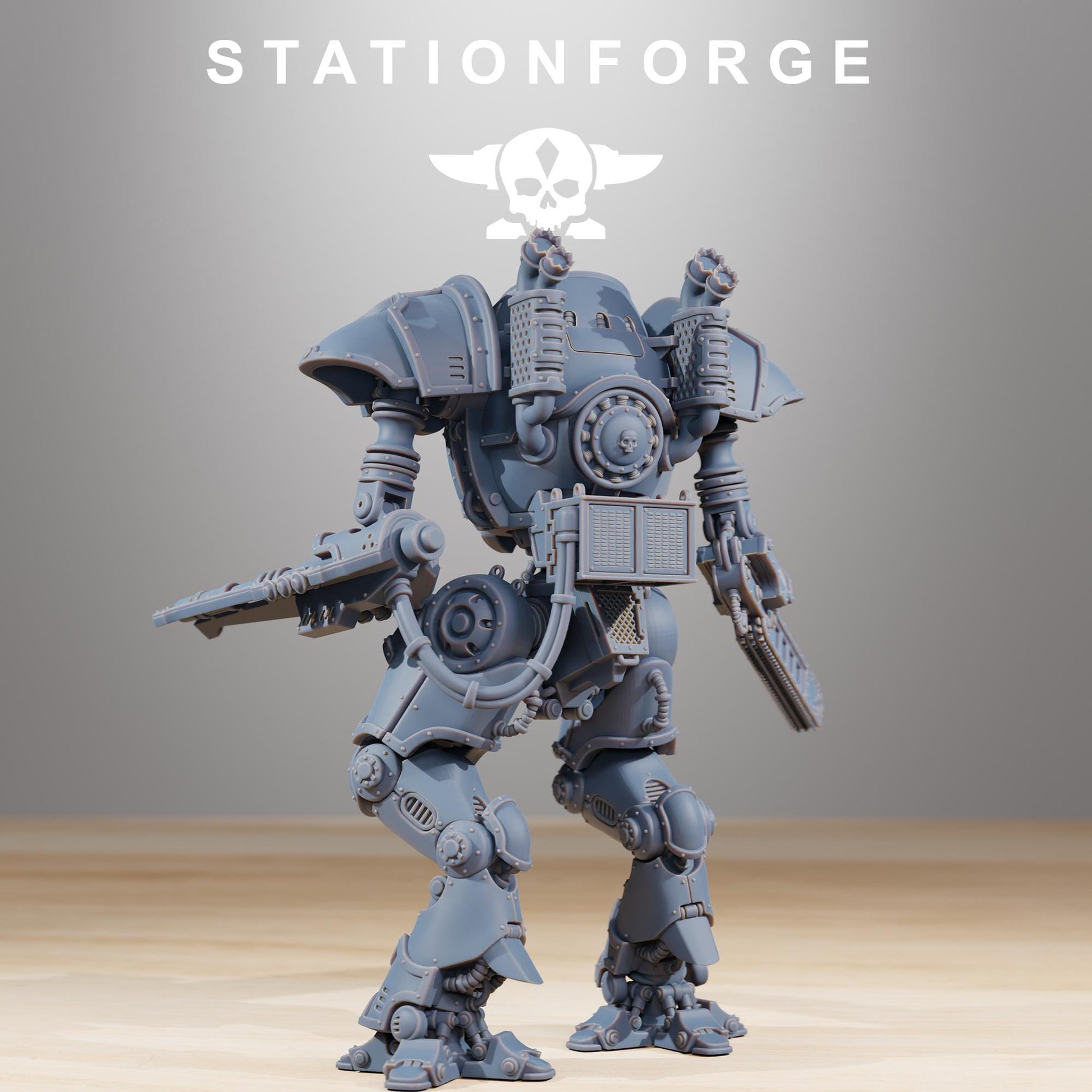Scavenger Armageddon | Station Forge | Wargaming Miniature | Grimdark Future | Sci-fi Commander of Robots | Scavenger Champion