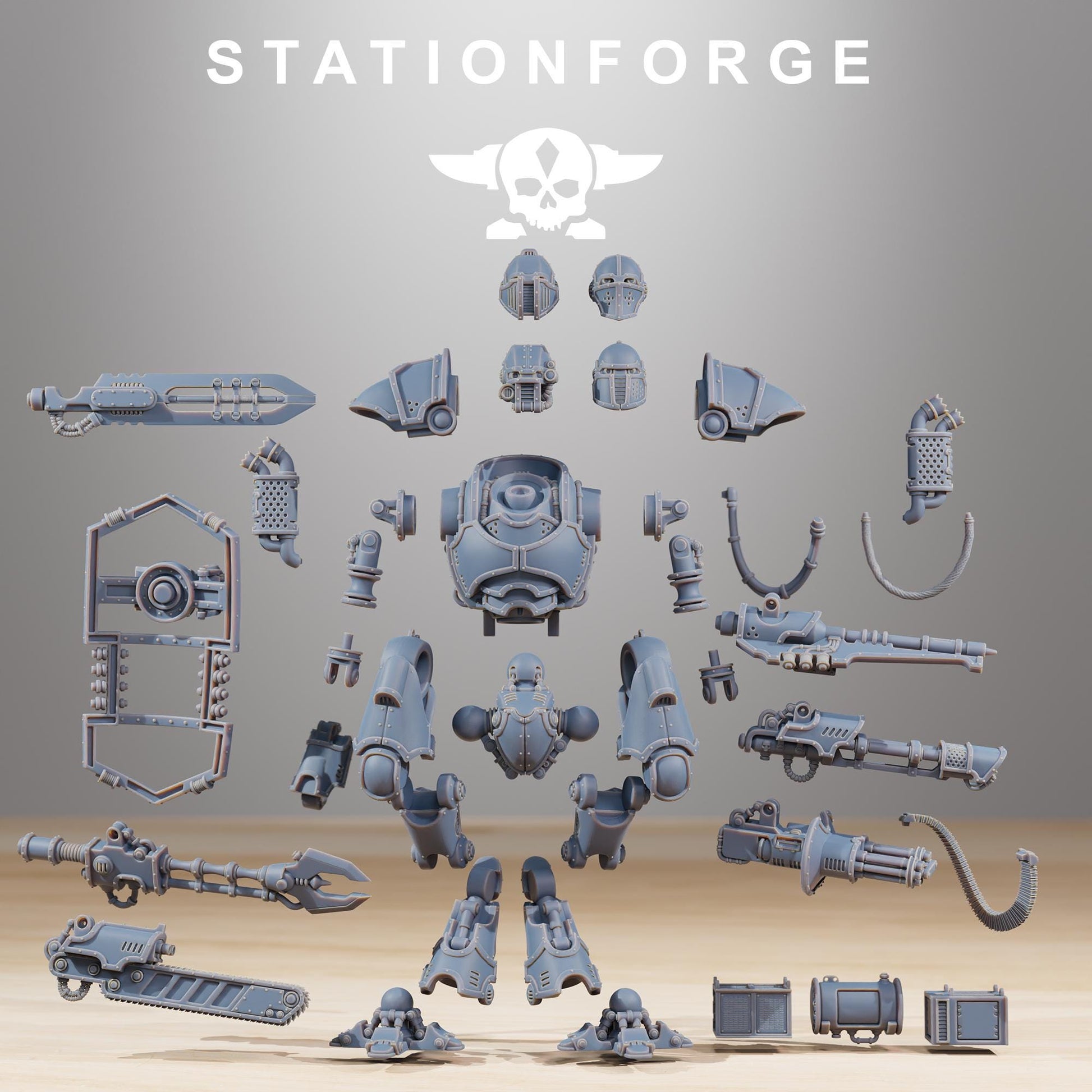 Scavenger Armageddon | Station Forge | Wargaming Miniature | Grimdark Future | Sci-fi Commander of Robots | Scavenger Champion