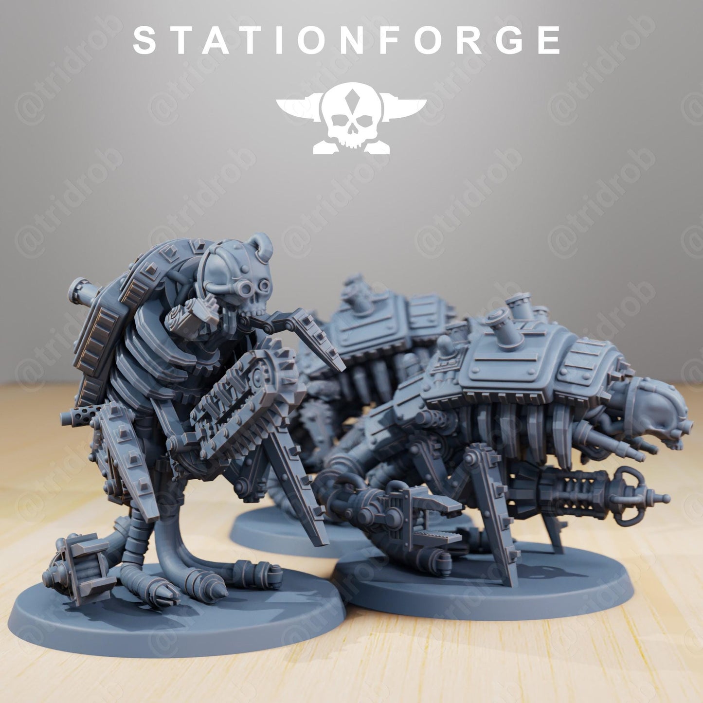 Scavenger Assassinators | Station Forge | Wargaming Miniature | Grimdark Future | Sci-fi Commander of Robots | Scavenger Champion