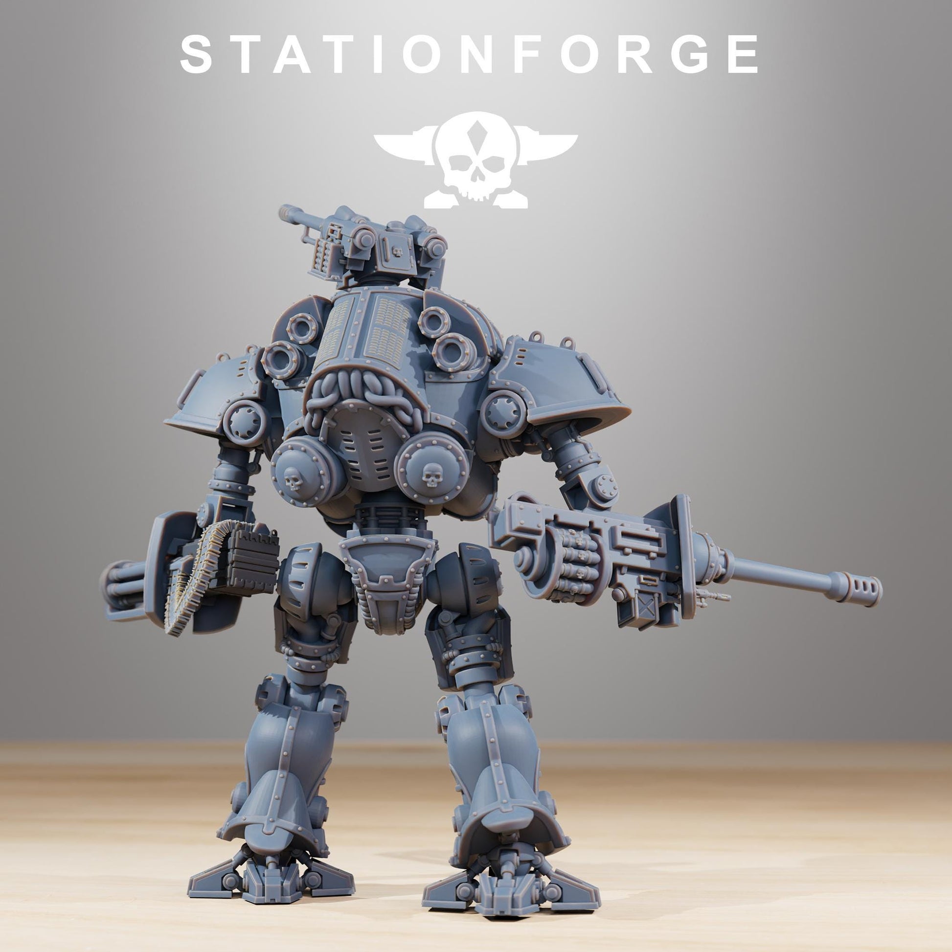 Scavenger Defender Mk2 | Station Forge | Wargaming Miniature | Grimdark Future | Sci-fi Commander of Robots | Scavenger Champion