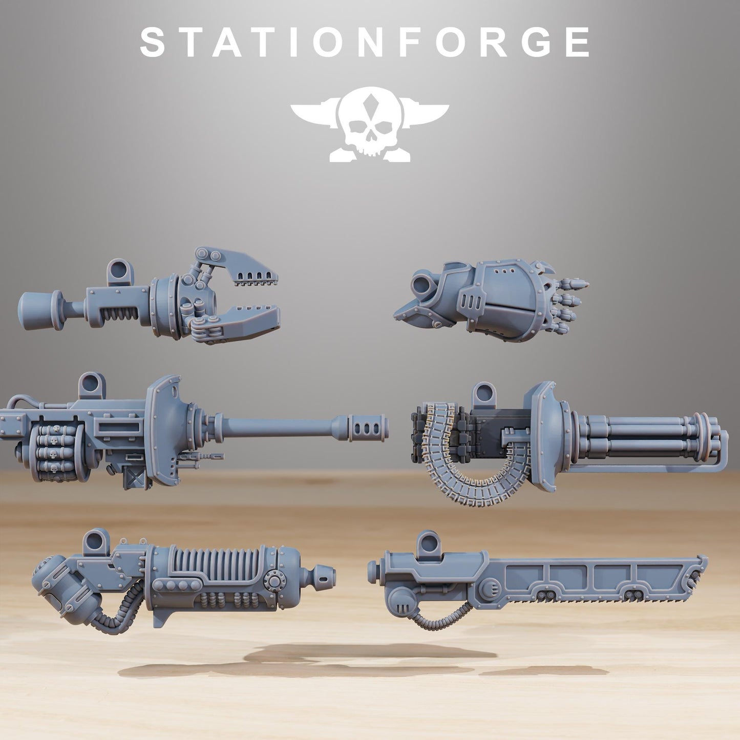 Scavenger Defender Mk2 | Station Forge | Wargaming Miniature | Grimdark Future | Sci-fi Commander of Robots | Scavenger Champion