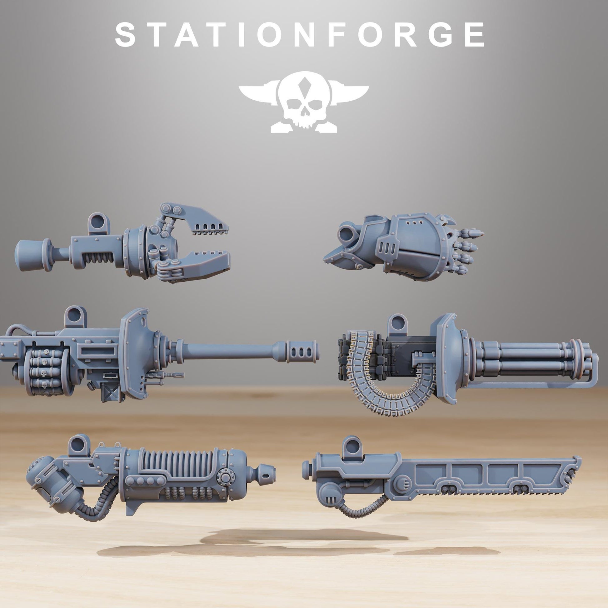 Scavenger Defender Mk2 | Station Forge | Wargaming Miniature | Grimdark Future | Sci-fi Commander of Robots | Scavenger Champion