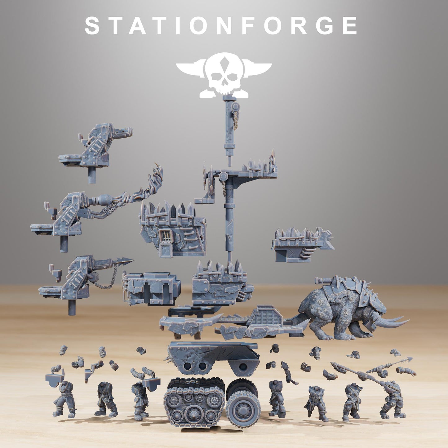 Orkaz Death Mounta | Orkaz | Orc | Grimdark Future | Sci Fi | Space | Table Top | Station Forge | tabletop Wargaming | High Quality Minis