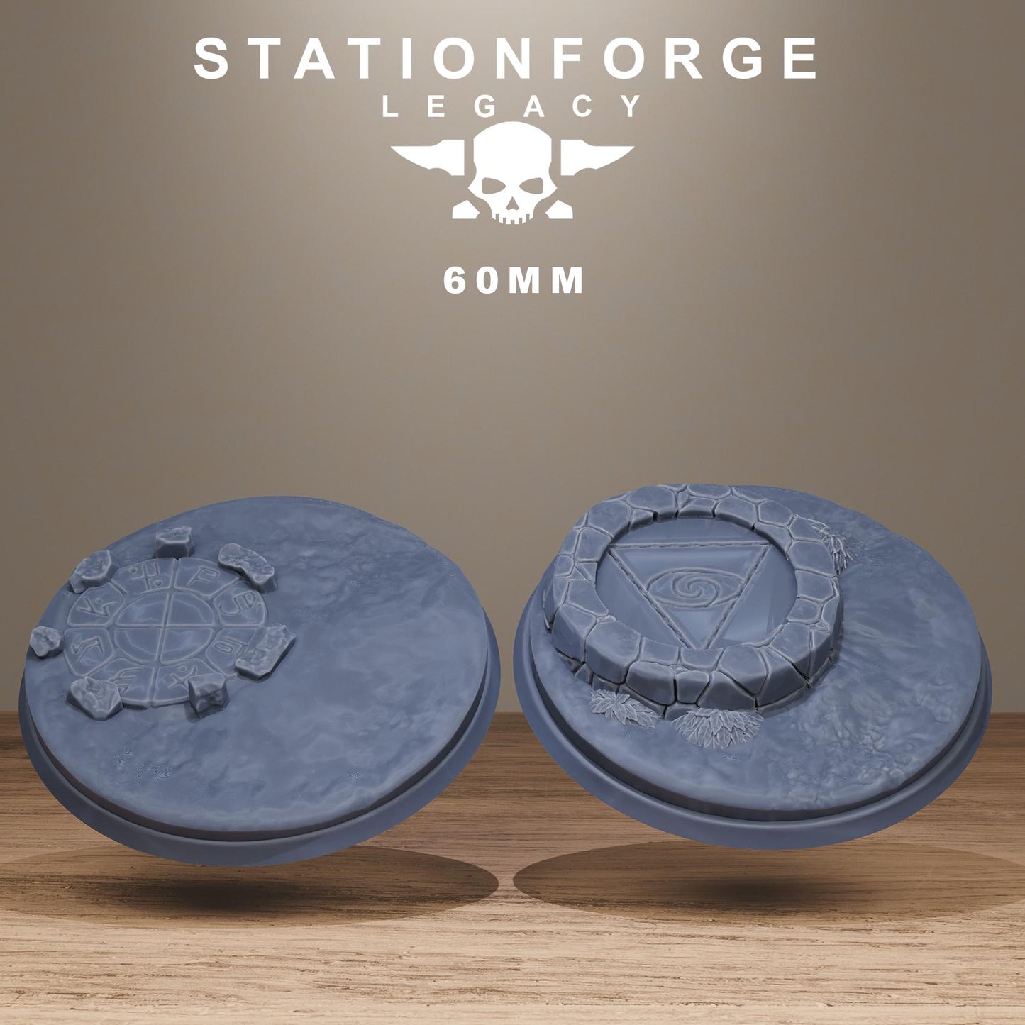 Mystic Bases – 3D Printed Resin Miniature Bases for DnD, TTRPGs, Wargaming | 25mm, 32mm, 40mm+ | Handmade & Solar-Powered