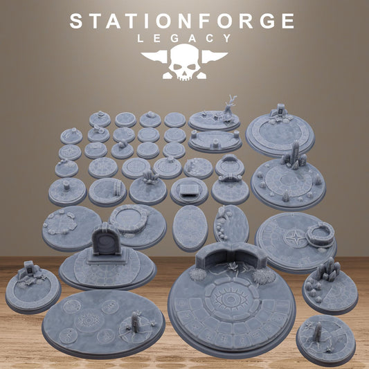 Mystic Bases – 3D Printed Resin Miniature Bases for DnD, TTRPGs, Wargaming | 25mm, 32mm, 40mm+ | Handmade & Solar-Powered