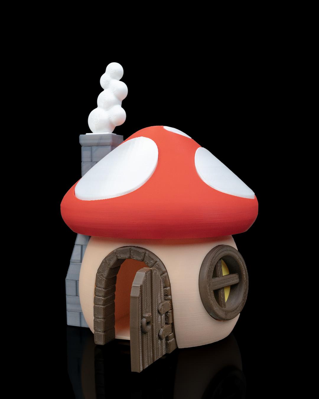 Magical Mushroom Fairy House | 3D Printed Fairy Cottage | Enchanted Mushroom Home | Fantasy Decor for Cosplay | Whimsical Home Accent