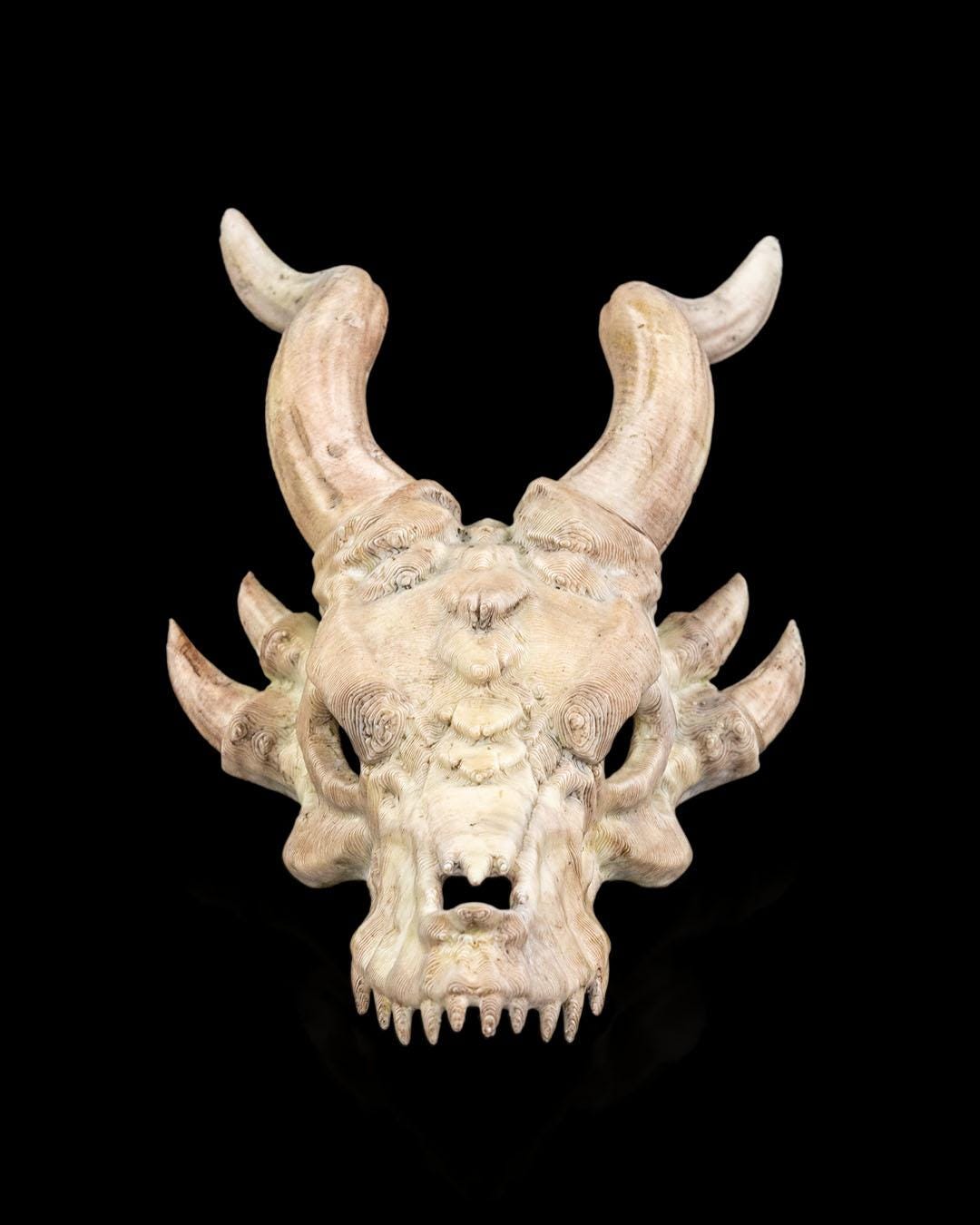 Dragon Skull Hair Pin – 3D Printed Fantasy Hair Stick – Gothic, Witchy, Cosplay, TTRPG, DnD, Renaissance, Rainbow, Glitter, Mystic and Magic
