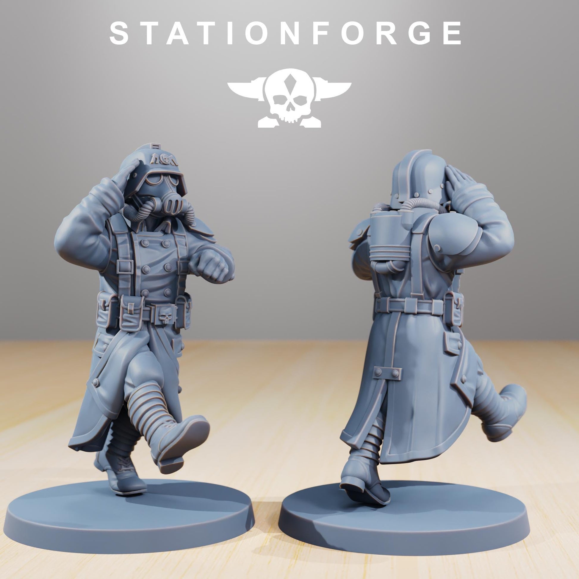 GrimGuard Marching Poses | Station Forge | Marines | Wargaming | Infantry | Soldiers