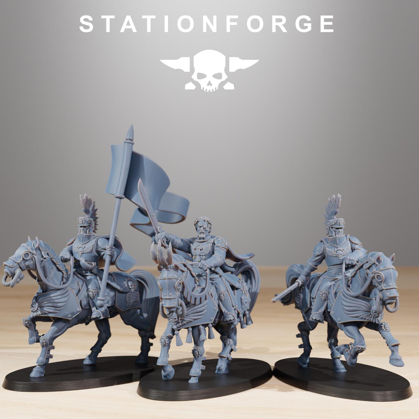 National Guard Cavalry Commanders | Station Forge | Wargaming | Grim dark future wargaming | Mutants | sci-fi tabletop
