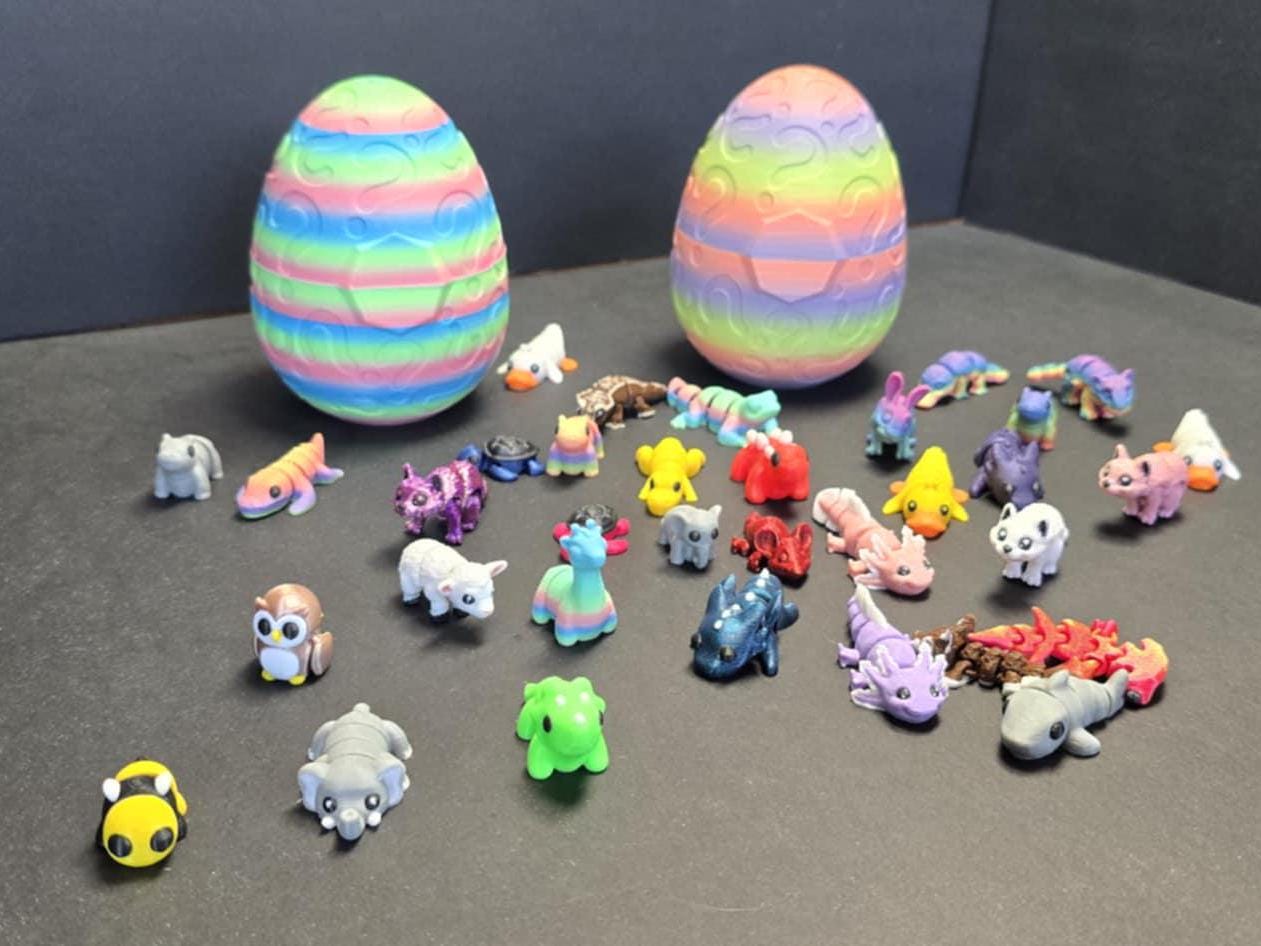 Surprise Mystery Pack of Articulated Animal Toys | Mythical Minis | Dinosaurs | Dragons | Jungle Animals | Sea Creatures | Articulated Gift