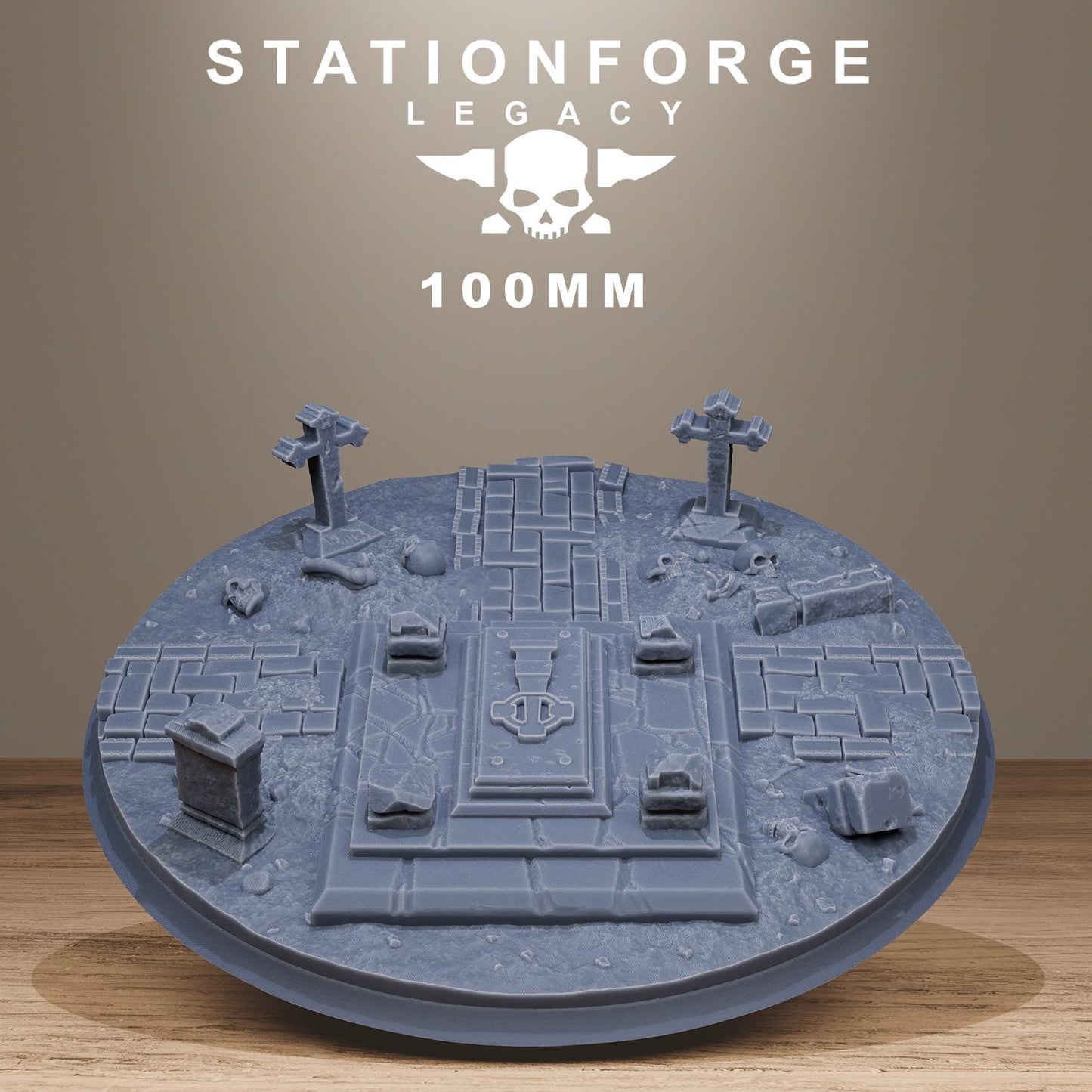 Gothic Bases – 3D Printed Resin Miniature Bases for DnD, TTRPGs, Wargaming | 25mm, 32mm, 40mm+ | Handmade & Solar-Powered