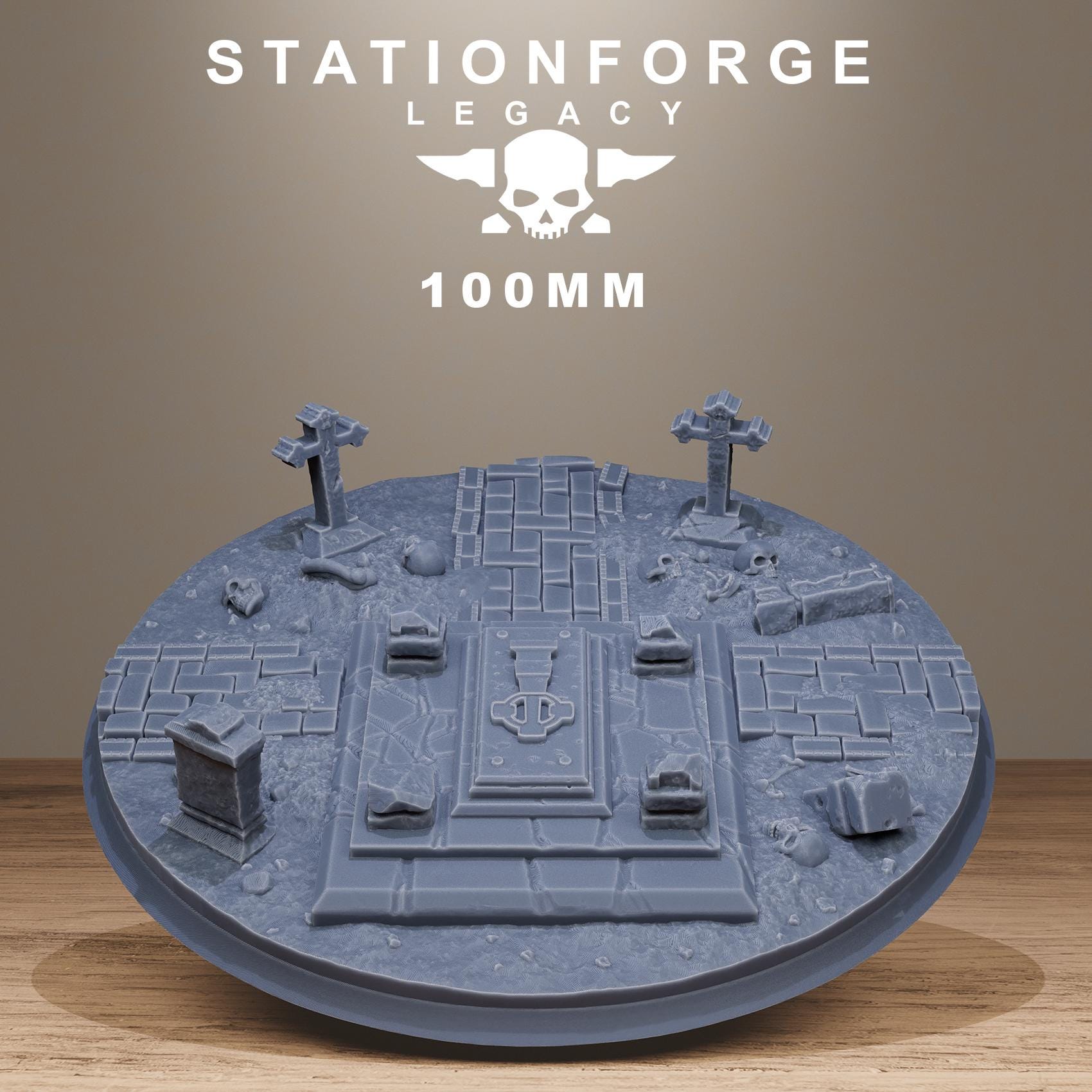 Gothic Bases – 3D Printed Resin Miniature Bases for DnD, TTRPGs, Wargaming | 25mm, 32mm, 40mm+ | Handmade & Solar-Powered