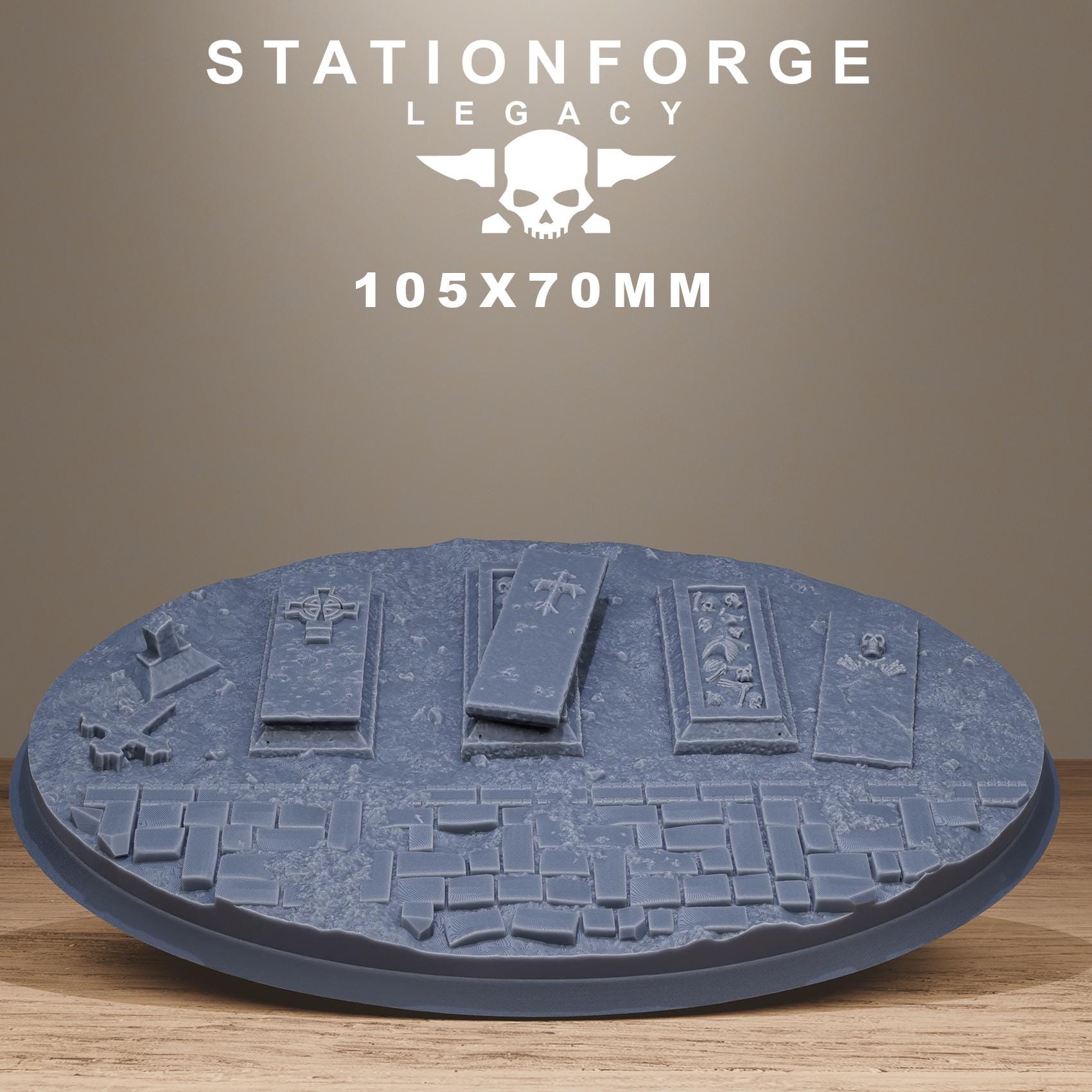 Gothic Bases – 3D Printed Resin Miniature Bases for DnD, TTRPGs, Wargaming | 25mm, 32mm, 40mm+ | Handmade & Solar-Powered