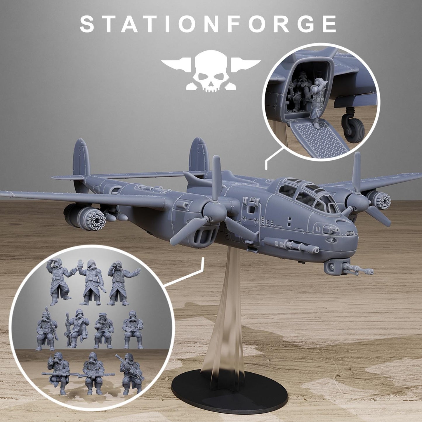 GrimGuard Vulture Plane | Station Forge | Wargaming