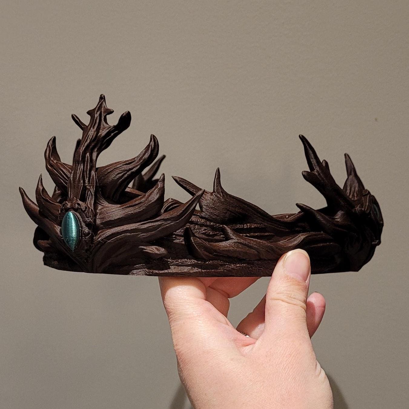 Elven Woodland Crown - Handcrafted Elvish Cosplay & LARP Wooden Crown - Fantasy Crown of Thorns for Ethereal Ensembles