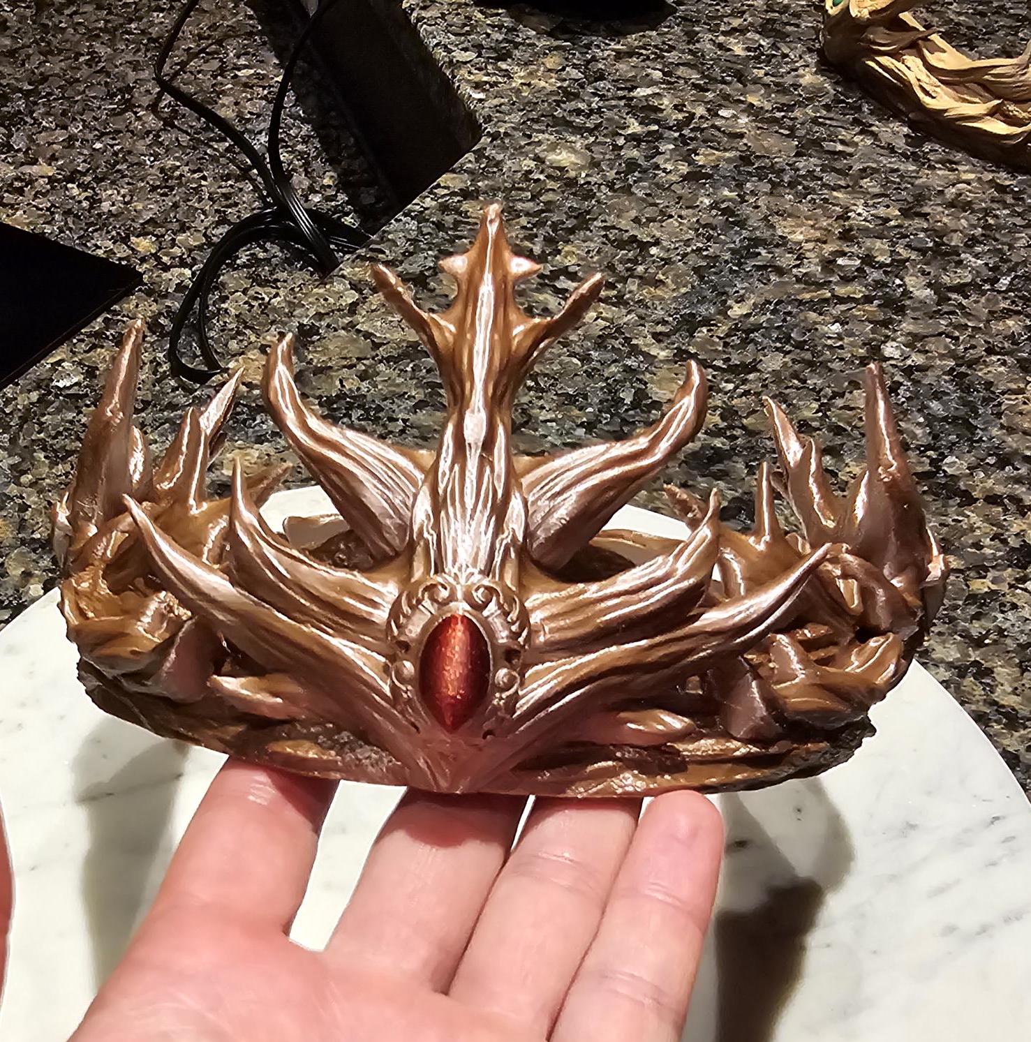 Elven Woodland Crown - Handcrafted Elvish Cosplay & LARP Wooden Crown - Fantasy Crown of Thorns for Ethereal Ensembles