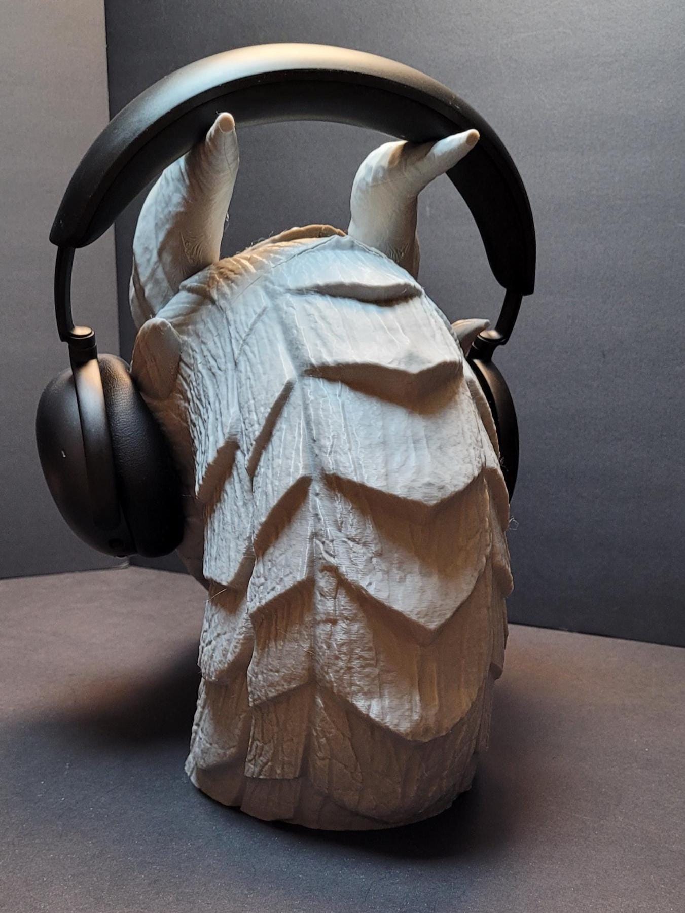 3D Printed Dragon Head Headphone Holder | Fantasy Gamer Desk Accessory | Geek Gift | DND, TTRPG, RPG & Gaming Setup Decor