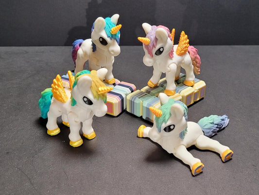 Magical Full-Size Unicorn and Alicorn Figurines – 3D Printed Fantasy Creatures – Shelf Decor and Gifts for Unicorn Lovers & Dreamers