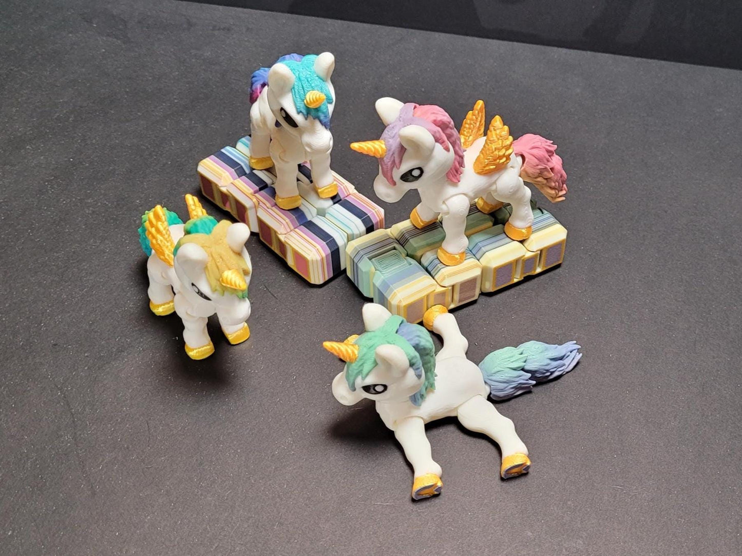 Magical Full-Size Unicorn and Alicorn Figurines – 3D Printed Fantasy Creatures – Shelf Decor and Gifts for Unicorn Lovers & Dreamers