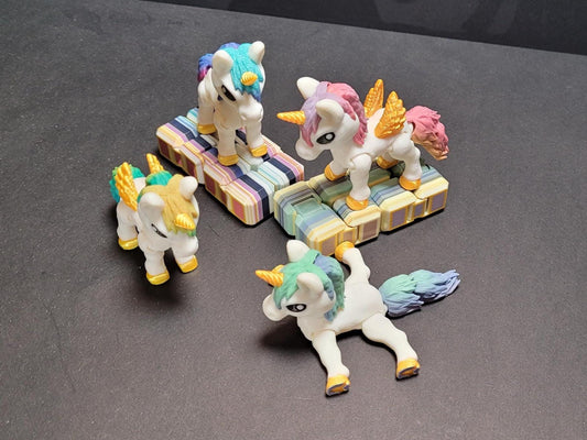 Magical Full-Size Unicorn and Alicorn Figurines – 3D Printed Fantasy Creatures – Shelf Decor and Gifts for Unicorn Lovers & Dreamers