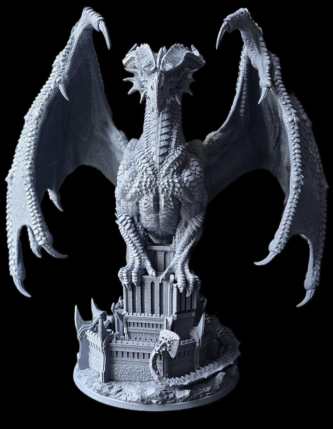 Majestic 3D Printed Dragon Figurine – Arnya the Dragon Queen | Fantasy Resin Model for DnD, TTRPG, Display, or Gift