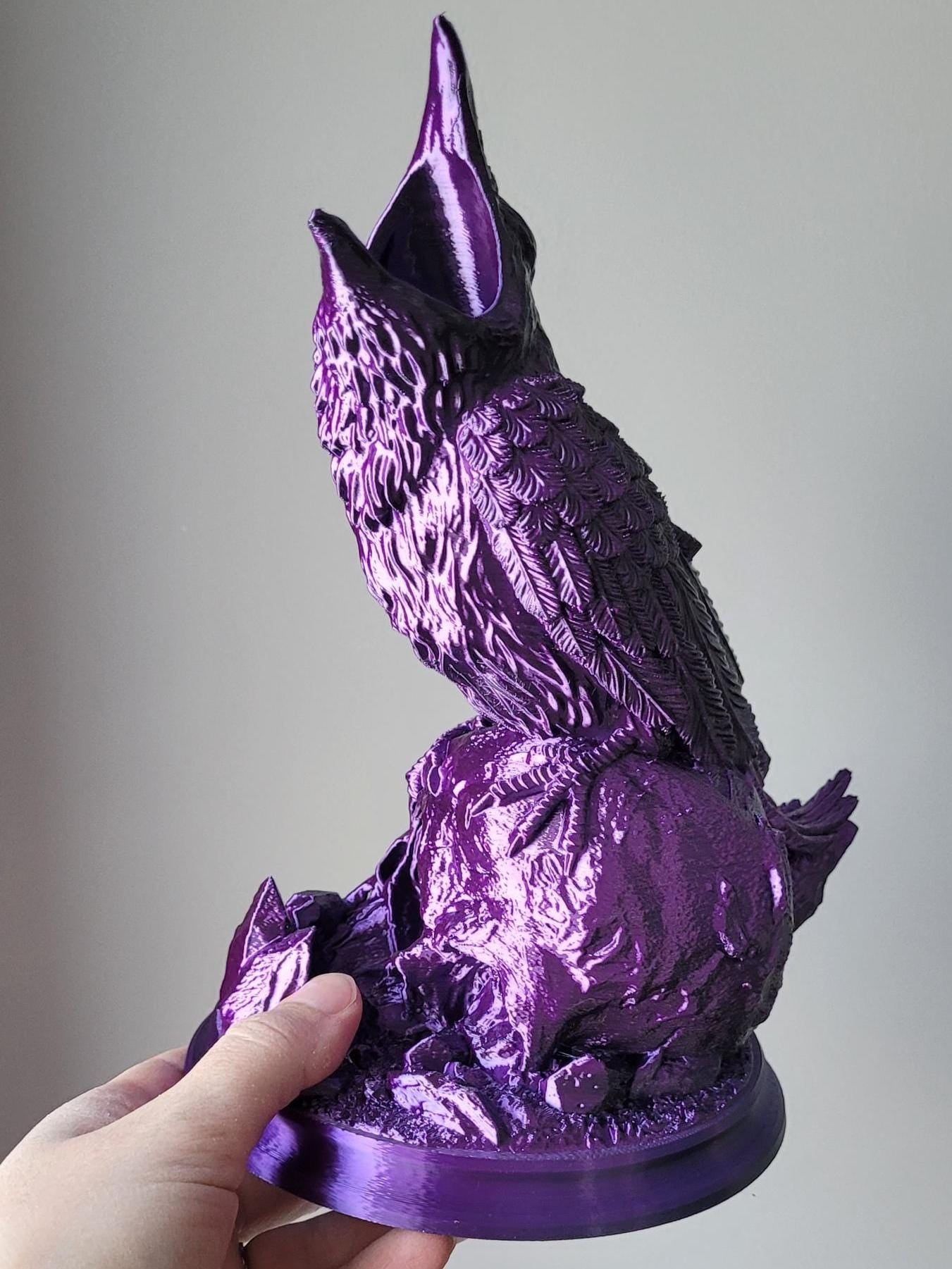Raven Skull Dice Tower | Handcrafted Magic Crow Dice Holder | Unique Tabletop RPG Accessory | Fantasy-Themed Gaming Decor